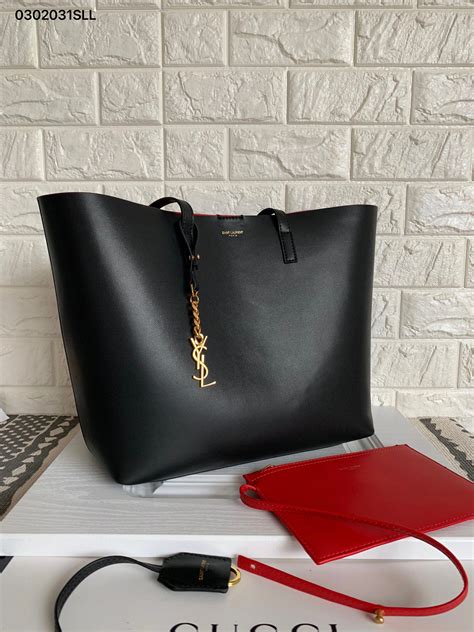 ysl black large tote|ysl tote shopper.